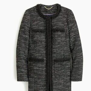 [New] Jcrew Tweed Lurex Lady Coat w/ Braided Trim | Size 0